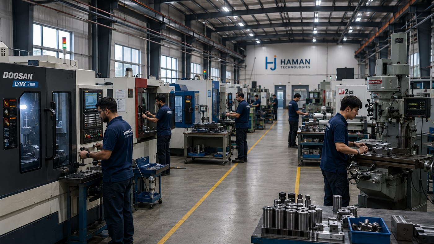 HamanTech partner factory machining floor in Xi'an, PRC